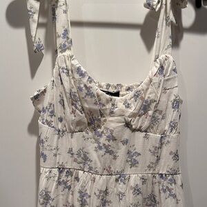 Trixxi Floral Maxi Dress - White and Purple